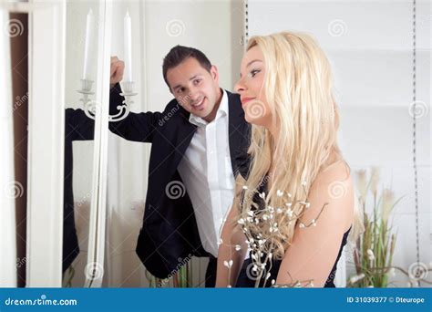 man admiring a beautiful woman stock image image of fashionable looking 31039377