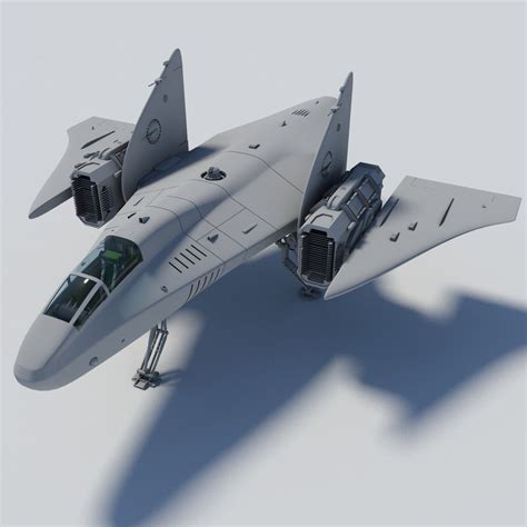 Futuristic Aircraft 3d Model
