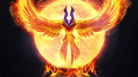 Dragons And Phoenix Rising From Ashes Wallpapers Wallpaper Cave