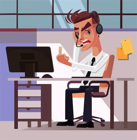 Premium Vector Angry Mad Frustration Office Worker Businessman