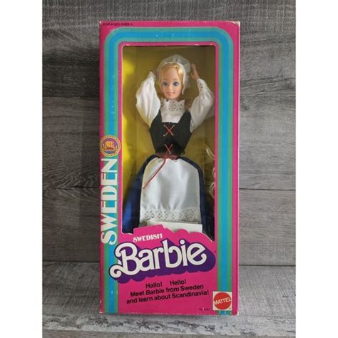 mattel toys vintage famous international fashion doll swedish barbie sweden 982 mattel 432