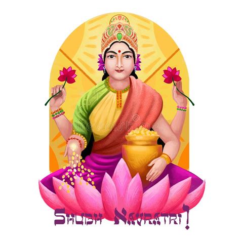 Shubh Navaratri Vector Illustration Background With Goddess Durga Eyes ...
