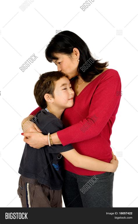 Asian Mom Her Son Giving Each Other Image And Photo Bigstock