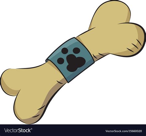 Cartoon Image Of Dog Bone Icon Bone Symbol Vector Image