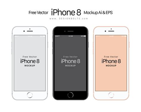 Free Vector Apple Iphone 8 Mockup Ai And Eps
