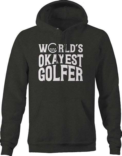 Worlds Okayest Golfer Funny Golf Ball Golfing Hoodies For