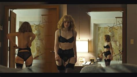 Emma Laird Wearing Garter And Stockings From The Tv Series Mayor