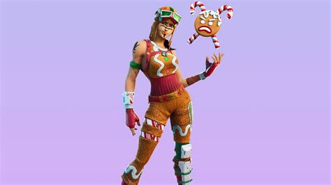 Gingerbread Raider Skin Outfit 4k Hd Fortnite Wallpapers Hd