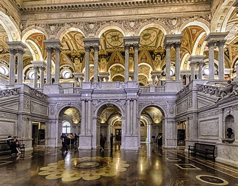 Library Of Congress Hdr Image Of The Lobby Of The Library Of Congress