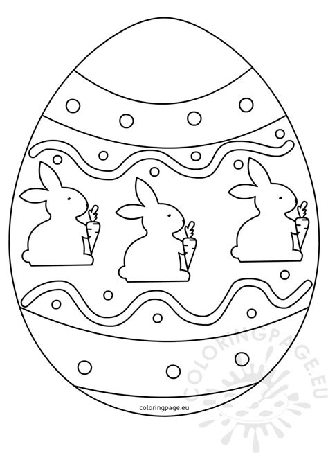 What will hatch from your colorful easter egg? Printable Easter egg to color - Coloring Page