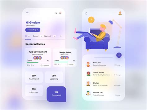 Project Management Transparent Ux Ui Design By Ghulam Rasool 🚀 On Dribbble