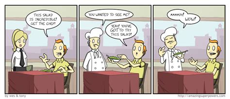 comics funny comics and strips cartoons amazingsuperpowers salad restaurant