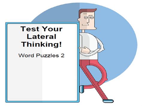 Test Your Lateral Thinking Word Puzzles 2 Teaching Resources