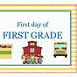 First Day Of 1st Grade Free Printable