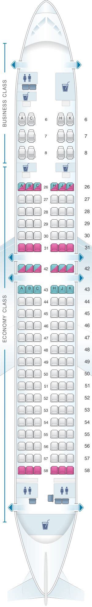 Seat Map Royal Brunei Airlines Airbus A320 Malaysia Airlines Royal