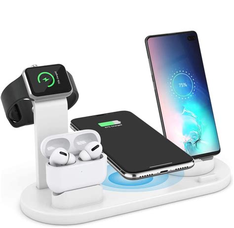 4 In 1 Wirelesse Charging Station Compatible For Airpodsiphoneiwatch