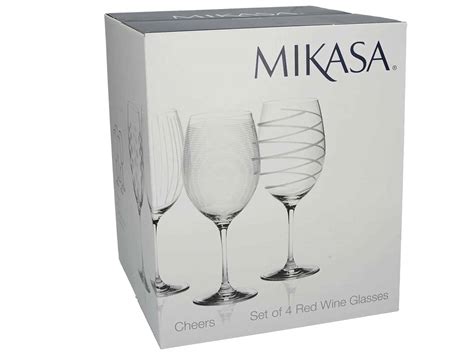 Mikasa Cheers Juego De 4 Copas De Vino Tinto I