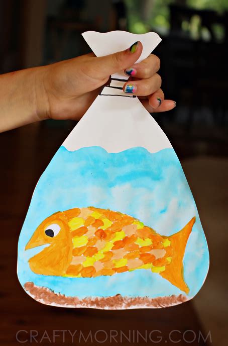 Goldfish In A Bag Painting Kids Craft Crafty Morning
