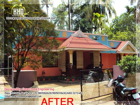 Before And After Modification Of Existing House Kerala Home Design