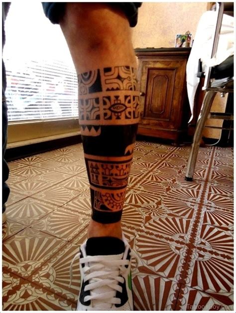 Maori Tribal Tattoo On Leg Tattoo Designs Tattoo Pictures
