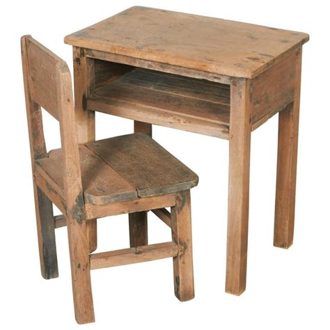 They all have good original. Vintage Child's School Desk and Chair For Sale at 1stdibs