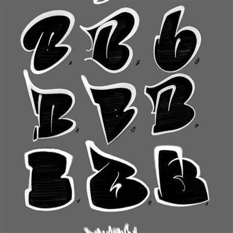 Letters B In Procreate Throw Up Style Graffiti Lettering Graffiti