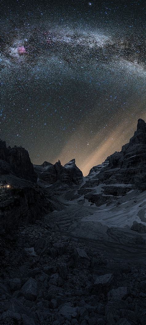 1080x2400 Dolomites Mountains Milky Way 1080x2400 Resolution Wallpaper