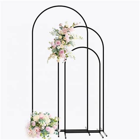 Black Wedding Arch Backdrop With Stand For Outdoor Indoor Rustic