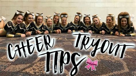 Cheer Tryout Tips Youtube