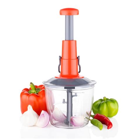 Quick And Easy 5 Blade Push Chopper Hand Press Vegetable Chopper With