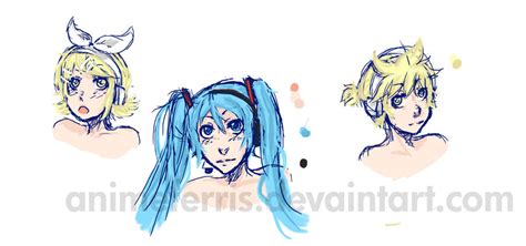 Vocaloid Sketch By Animeferris On Deviantart