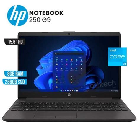 Laptop Hp 250 G9 Core I3 1215u 8gb Ssd 256gb 156 Hd