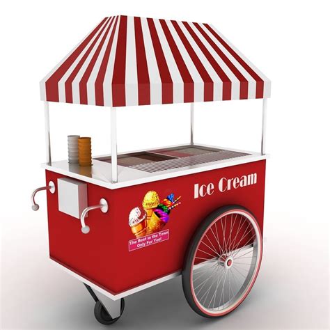 Ice Cream Cart 3d Summer Cgtrader