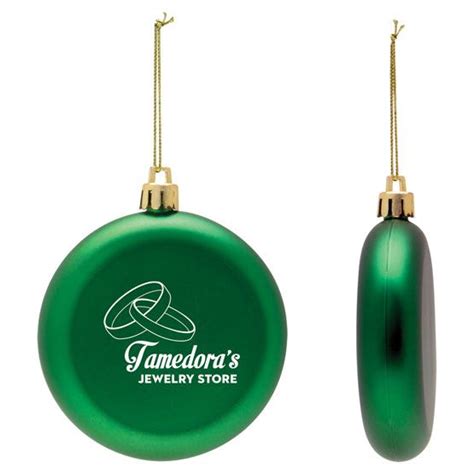 Classic Flat Round Ornament Promotional Giveaway Round Ornaments