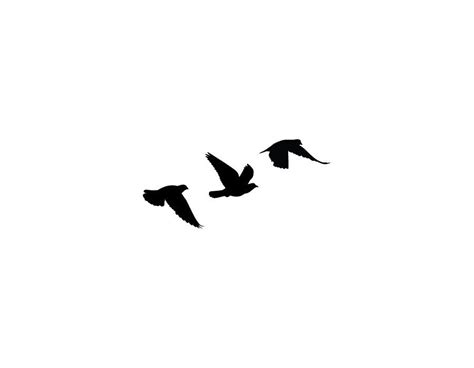Black Bird Motif Tattoodesign Bird Silhouette Tattoos Flying Bird