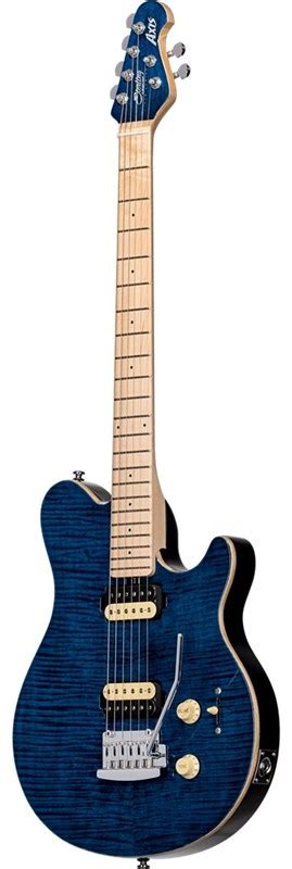 sterling axis flame maple neptune blue electric guitar