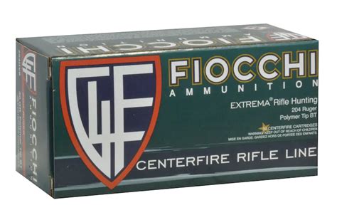 Buy Fiocchi Extrema Ammunition 204 Ruger 40 Grain Hornady V MAX Point Box Of 50 Coastal Firearms