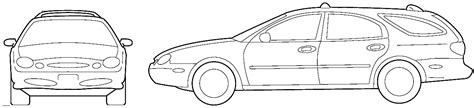 1997 Ford Taurus Station Wagon Blueprints Free Outlines