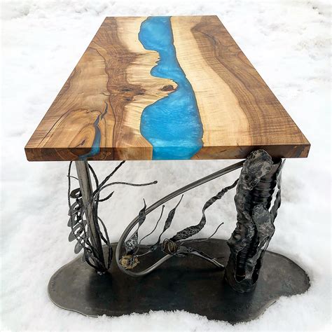 Would you like to get a vintage look in your room? Caribbean Ocean Waterfall Coffee Table - Driftwood Works ...