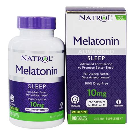 Natrol Advanced Sleep Melatonin Time Released Capsules 10mg 100 Ct