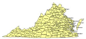 Virgina Editable Us Detailed County And Highway Powerpoint Map Maps