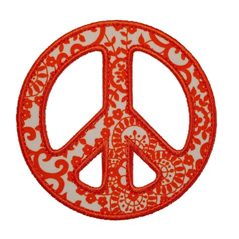 Peace Sign Appliques Machine Embroidery Designs Applique Etsy