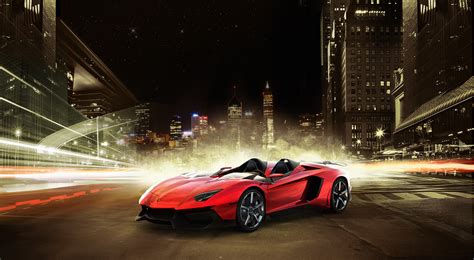 Cars Supercar City Night Wallpaper 91240 2667x1467px On