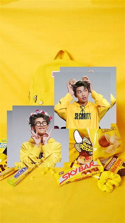 Aesthetic Yellow Kim Bts Namjoon Rm Collage