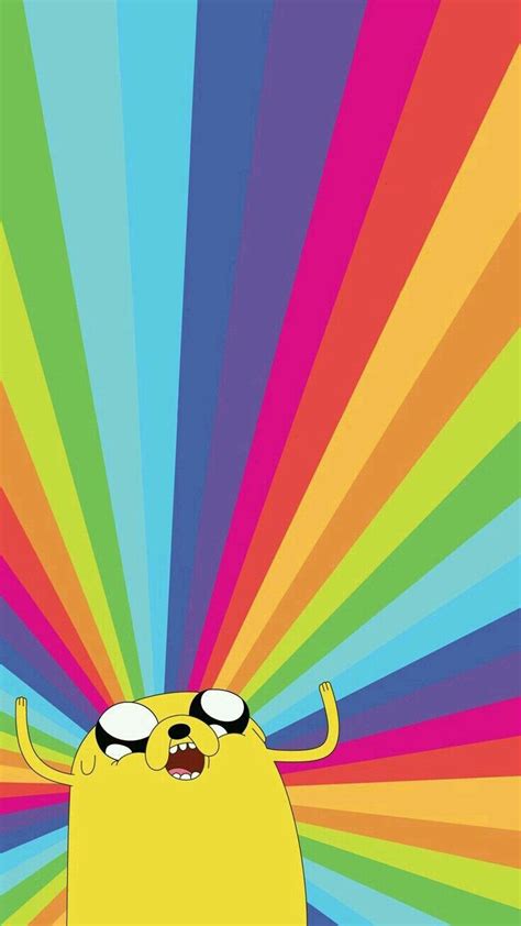 Rainbow Adventure Time Dog Wallpaper Animal Wallpaper Screen