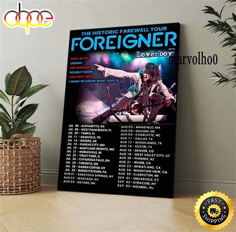 Foreigner The Historic Farewell Tour 2023 Poster Canvas