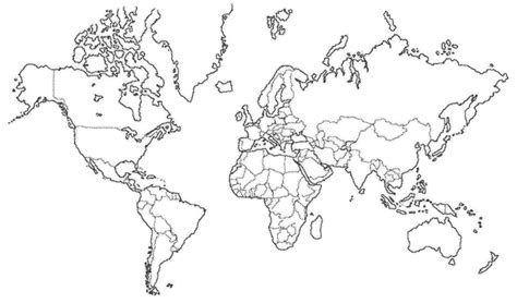 Desenhos Do Mapa Mundi Para Colorir Atividades Educativas