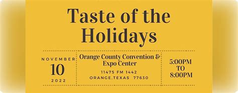 Taste Of The Holidays Date Announced Orange Worthy