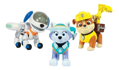 Patrulha Canina Robo Dog Everest E Rubble Distintivo Bqd Brinquedos