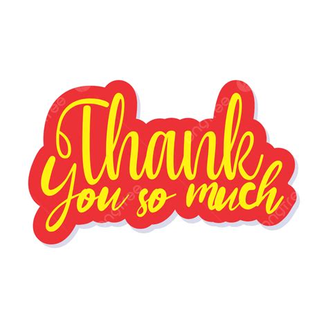 Thank You Text Vector Hd Images Thank You So Much Text Gradient Thank You So Much Typography